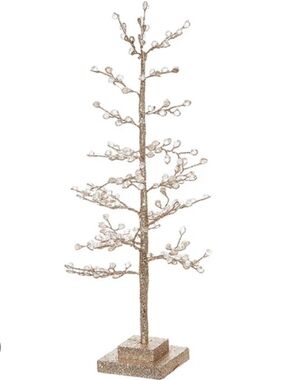 Sparkling Gold Glitter Branch Tree - Holiday Table Decor By Valerie